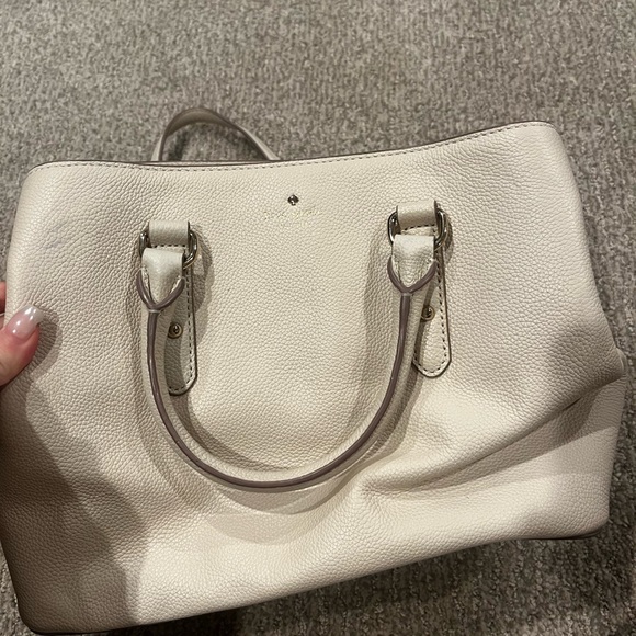 kate spade Evangelie Larchmont Avenue satchel in soft limestone - Picture 5 of 15